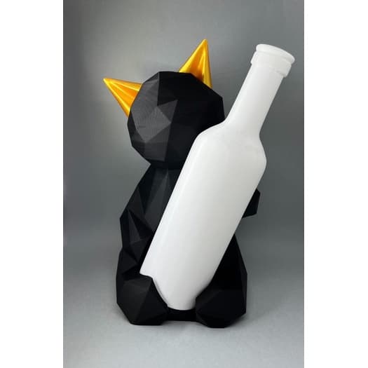 Gato Porta Vinho / Gato Segurador de Vinho - 3D