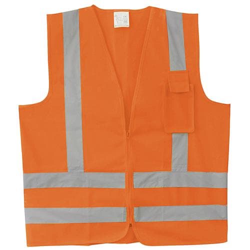 Colete Refletivo com Bolso Laranja PPS 12 PROTEPLUS Tamanho M
