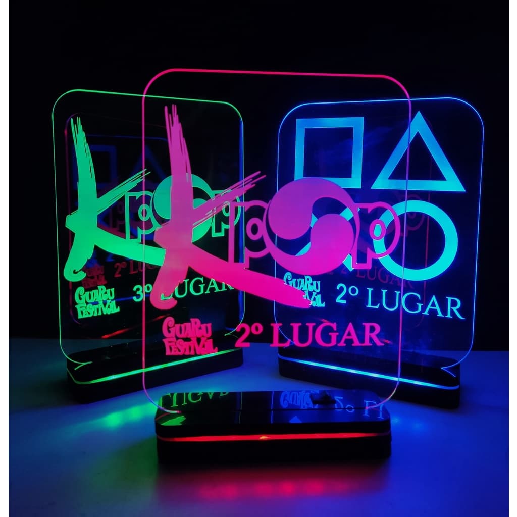 Luminária Troféu Personalizado Empresa Eventos