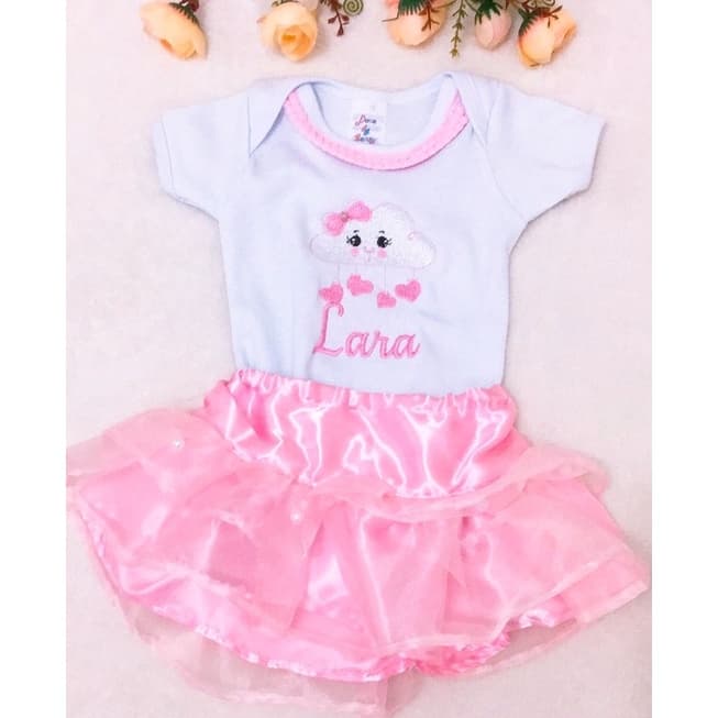 Body personalizado com saia tule