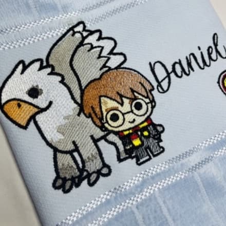 Toalha Bordada Personalizada Harry Potter