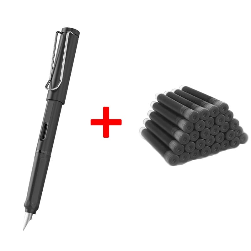 1 Caneta + 10 Tintas 0,38 Mm Conjunto De Canetas-Tinteiro 0,38mm EF Nib Escrita Caligrafia Material Escolar Papelaria