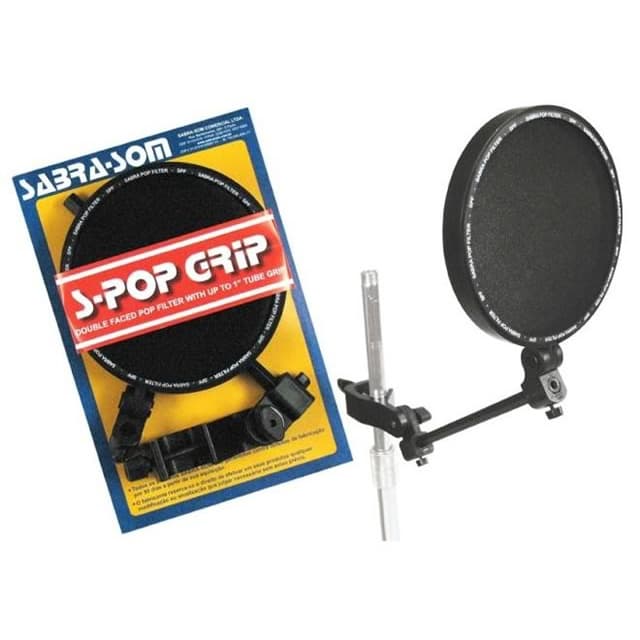 Pop Filter com Garra Tubular S-POP GRIP Sabra-Som