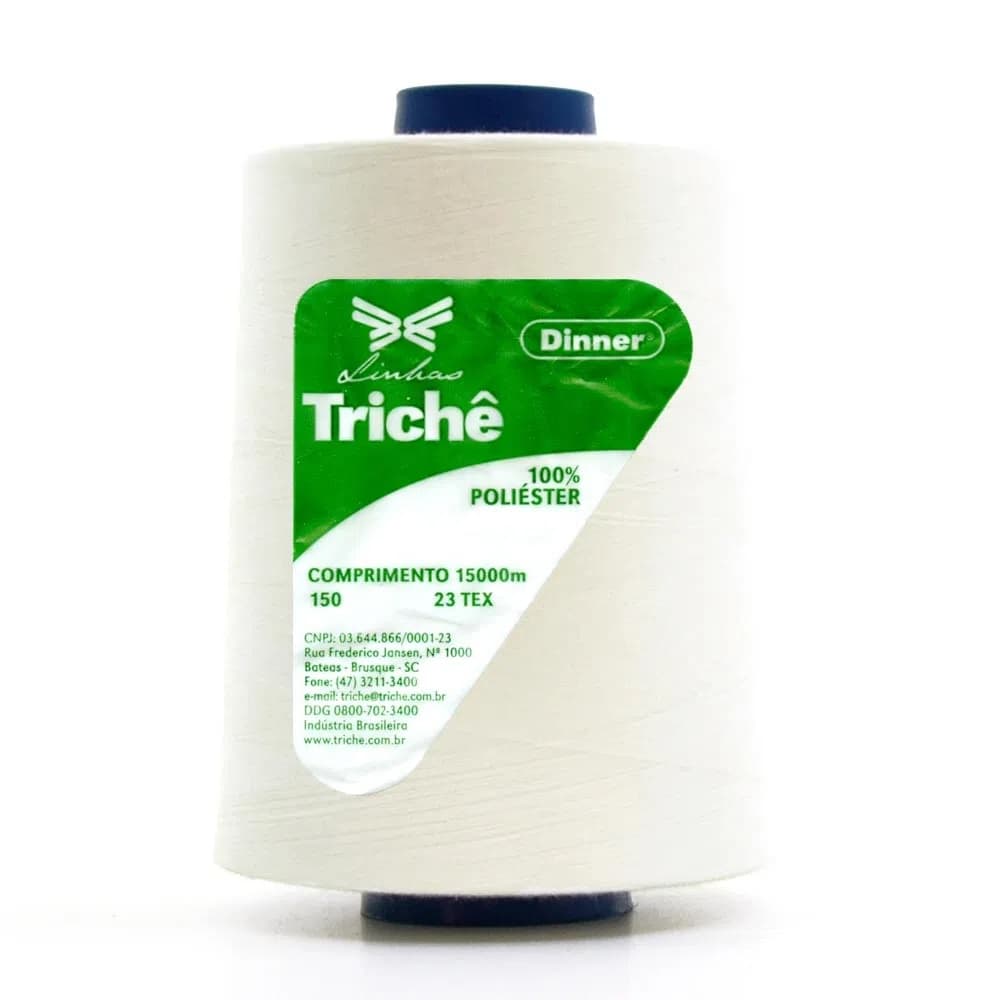 Linha de carretilha bobina de bordado 150 cone branco 15.000 metros