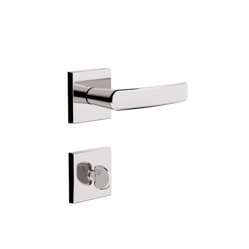 Fechadura Porta Madeira 3f Roseta Quadrada Alavanca