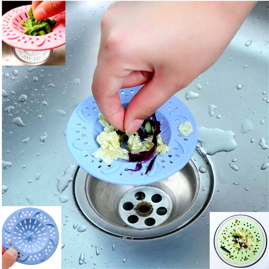 Ralo de Pia em Silicone Flexível Para Pia De Cozinha / Banheiro / Chuveiro  / Faça medição antes de comprar