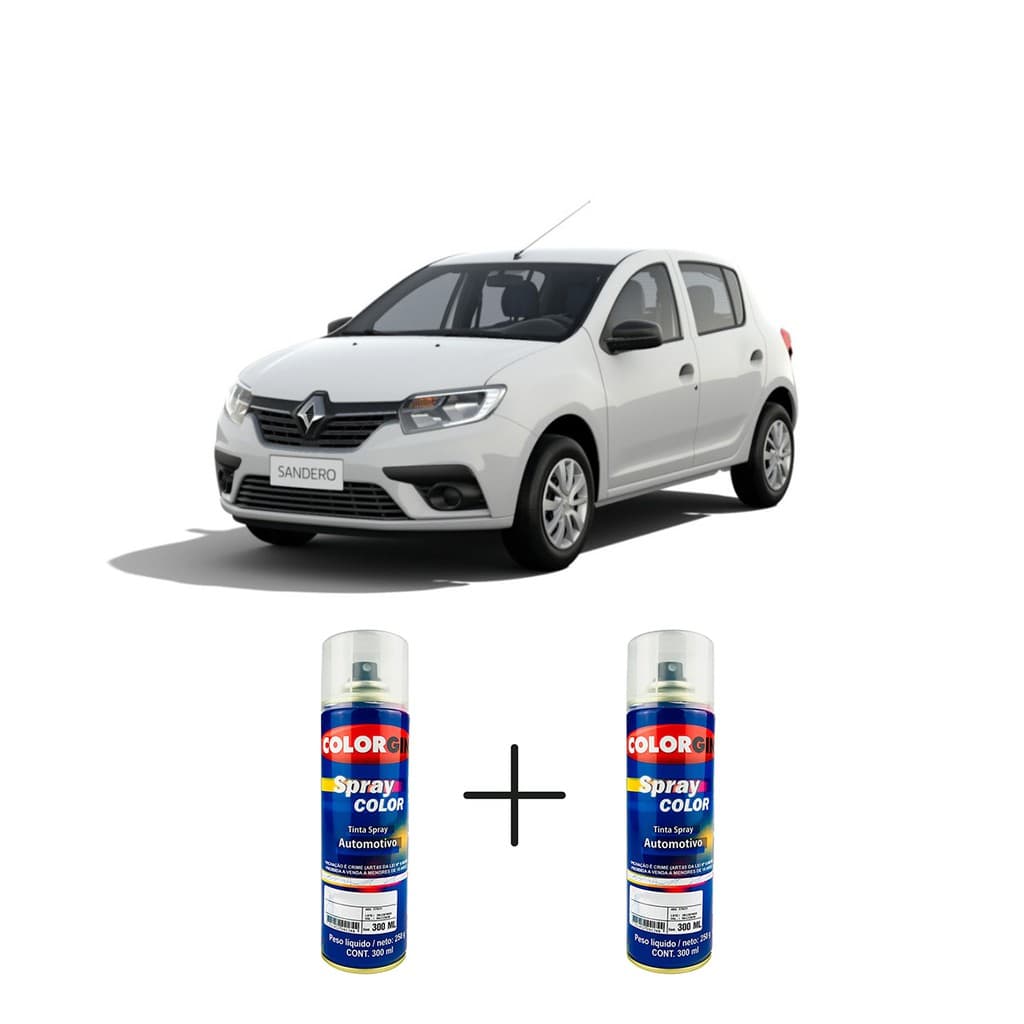SPRAY AUTOMOTIVO BRANCO GLACIER + SPRAY VERNIZ 300ML