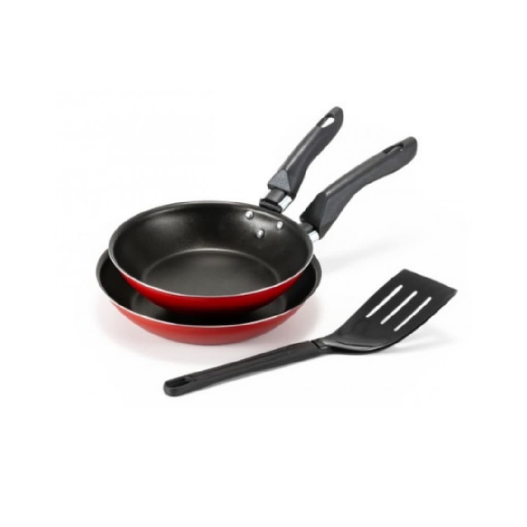 Conjunto Frigideira Francesa 16cm e 20cm com Espátula Alumi-Aço Linha Premium J4TECH Alumínio Antiaderente Teflon Ultra Resistente