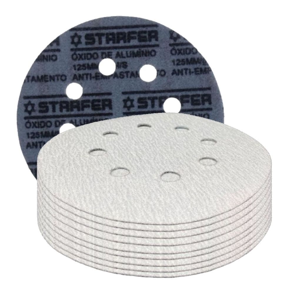 Disco De Lixa Fixa Fácil Starfer 125 Mm 10 Unidades