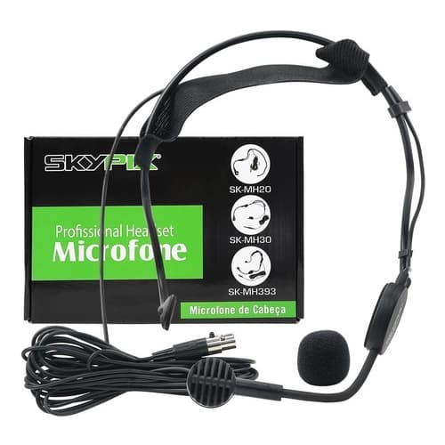 Microfone Headset Com Fio Auricular Condensador Padrão SK-MH393 Skypix