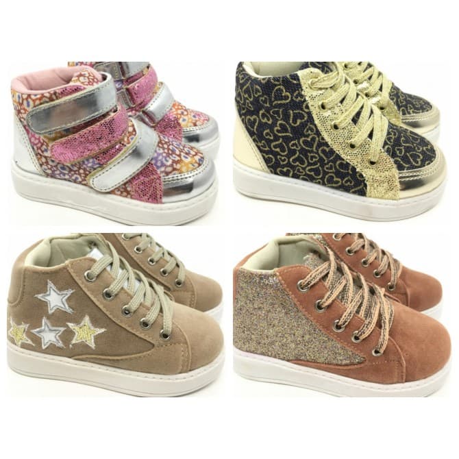 Tenis Infantil Feminino Sneaker Infantil Tenis Botinha Tenis Cano Alto