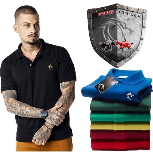 Camisa polo piquet marca Polo Attack preço de atacado.
