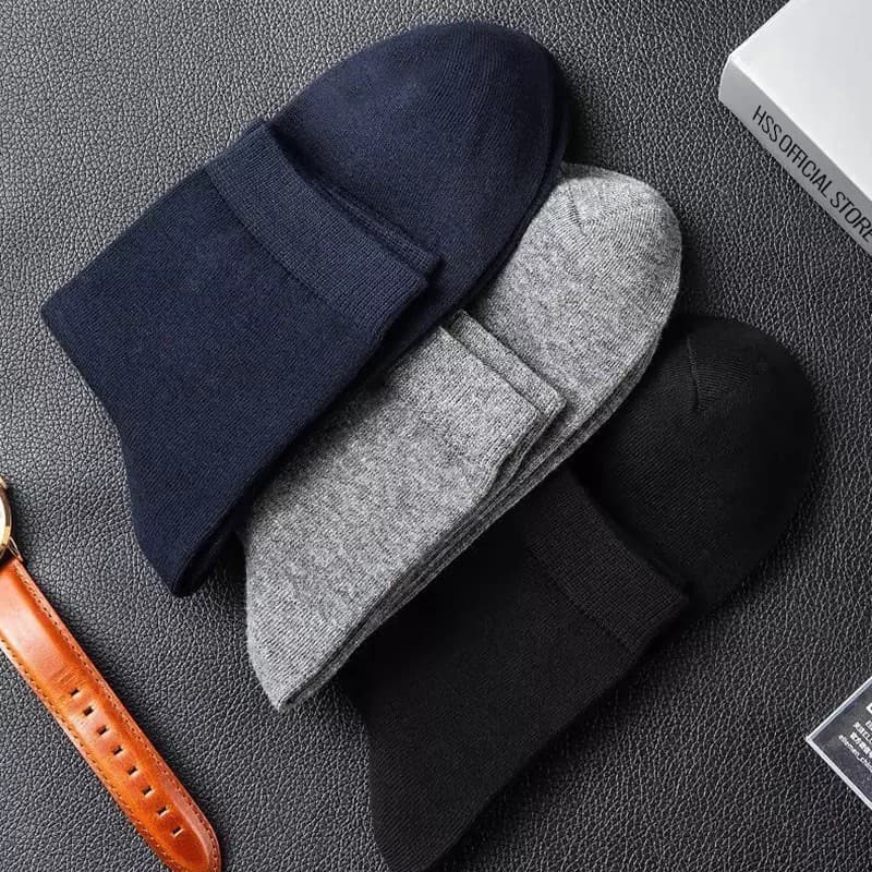 Kit 3 ou 6 Pares Meia Social Masculina Sport Fino em Algodão Cano Longo Alta Qualidade Premium