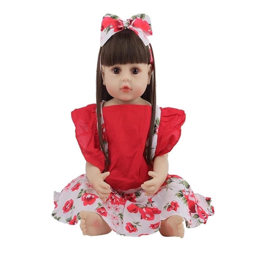 Bebe Reborn Boneca 100% Silicone Menina 55cm - Bem Realista