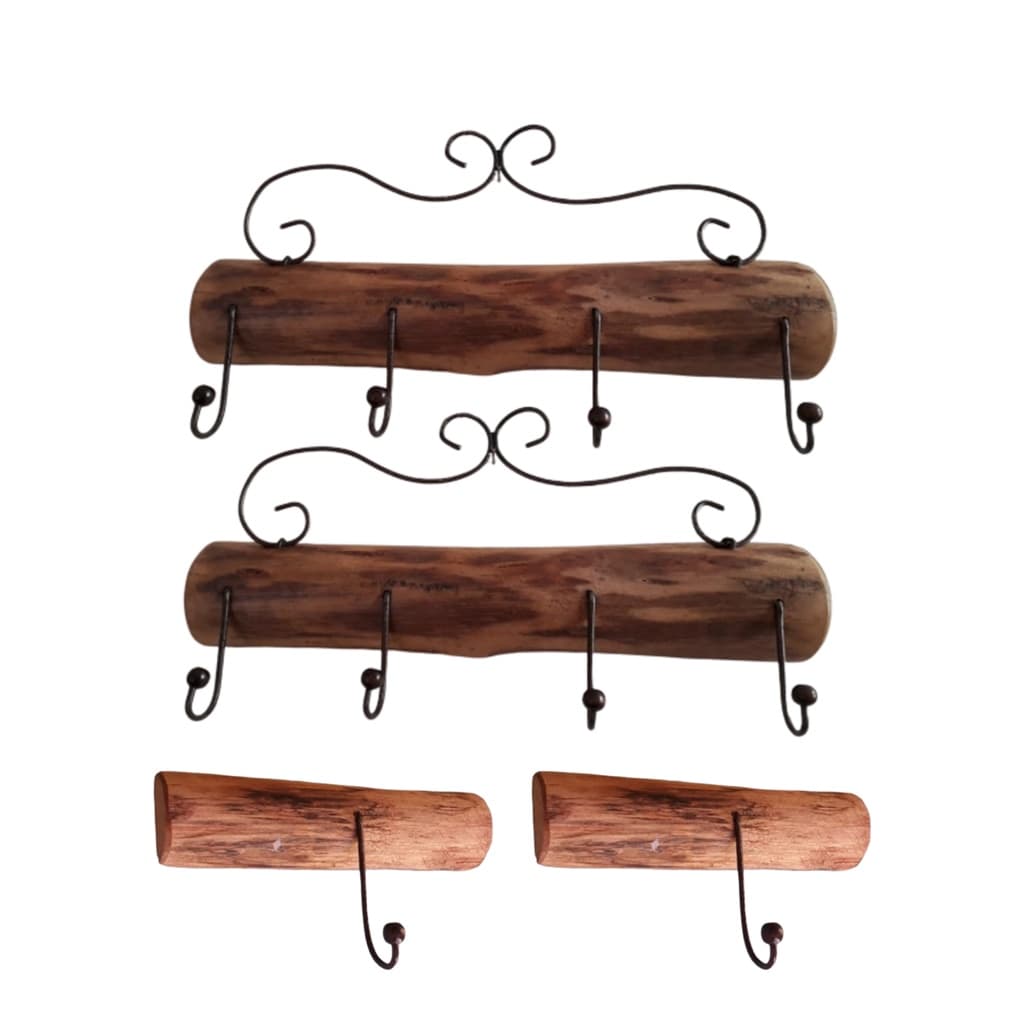 Kit porta toalha de banho banheiro decoração enfeite rustico colonial acessórios gancho cabide