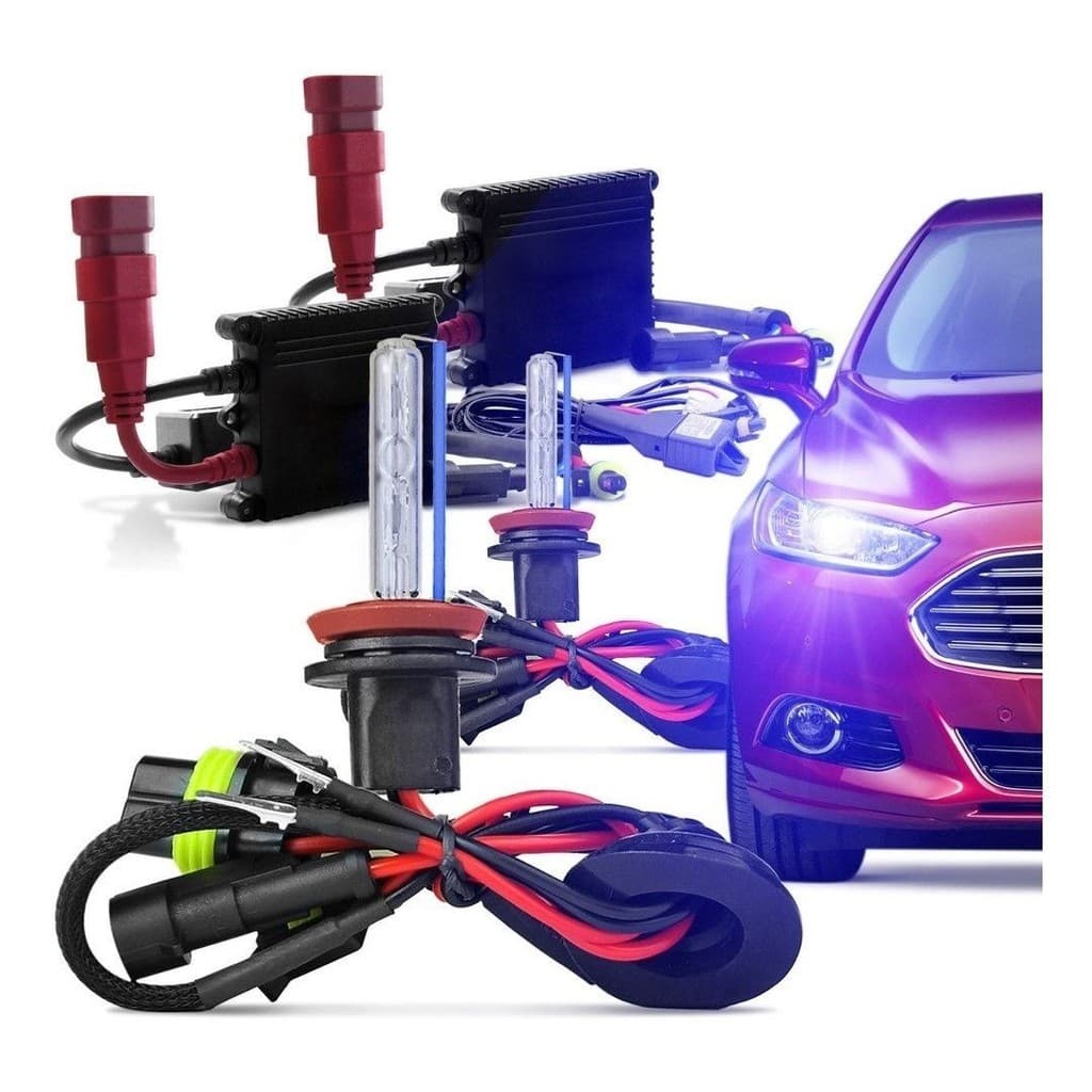 Kit Xenon H7 8000k Com Reator E Lampada Foco Duplo