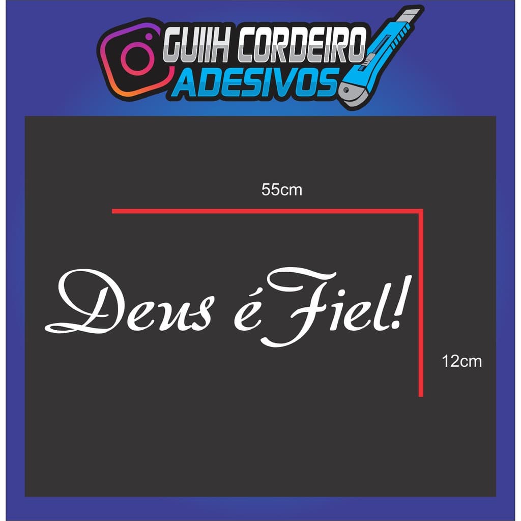 Adesivo Deus é Fiel para carros