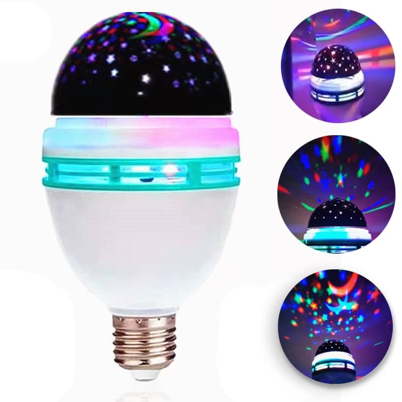 Lâmpada Led Colorida Giratória 5w Abajur Balada Decoração Colorida Festa Iluminação