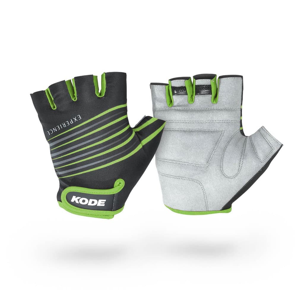 Luva Ciclismo Kode Experience Dedo Curto Bike Pto/Verde Academia Mtb Speed