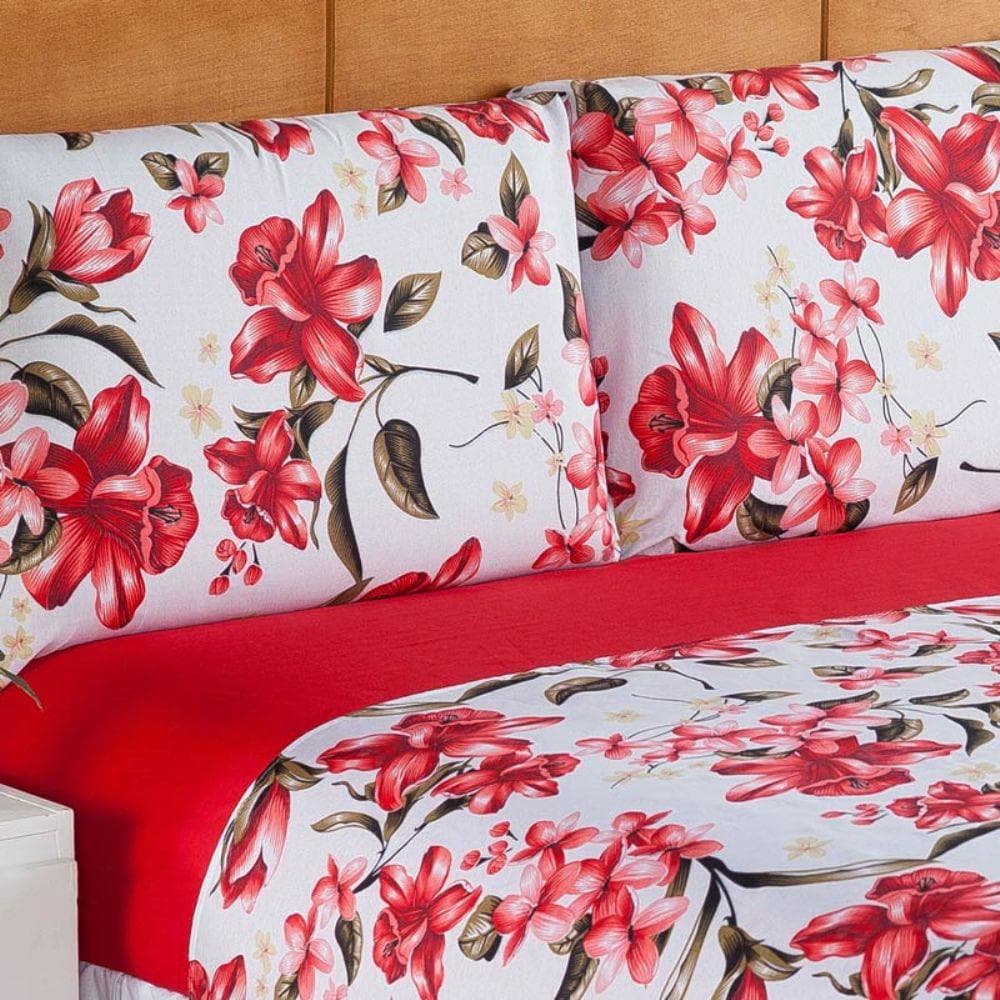 Jogo de Lençol Cama Queen 3 Peças Estampado (Lindas Estampas)