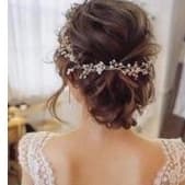 Tiara nupcial para festa de casamento feita a mão acessórios de cabelo arranjo de cabelo para noiva de perolas