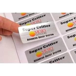 100 Etiquetas Adesivas Aço Escovado Personalizado Para Notebook e Cpu