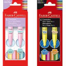Canetinha  Vai e Vem Pastel  / Neon 6 Cores -Faber Castell