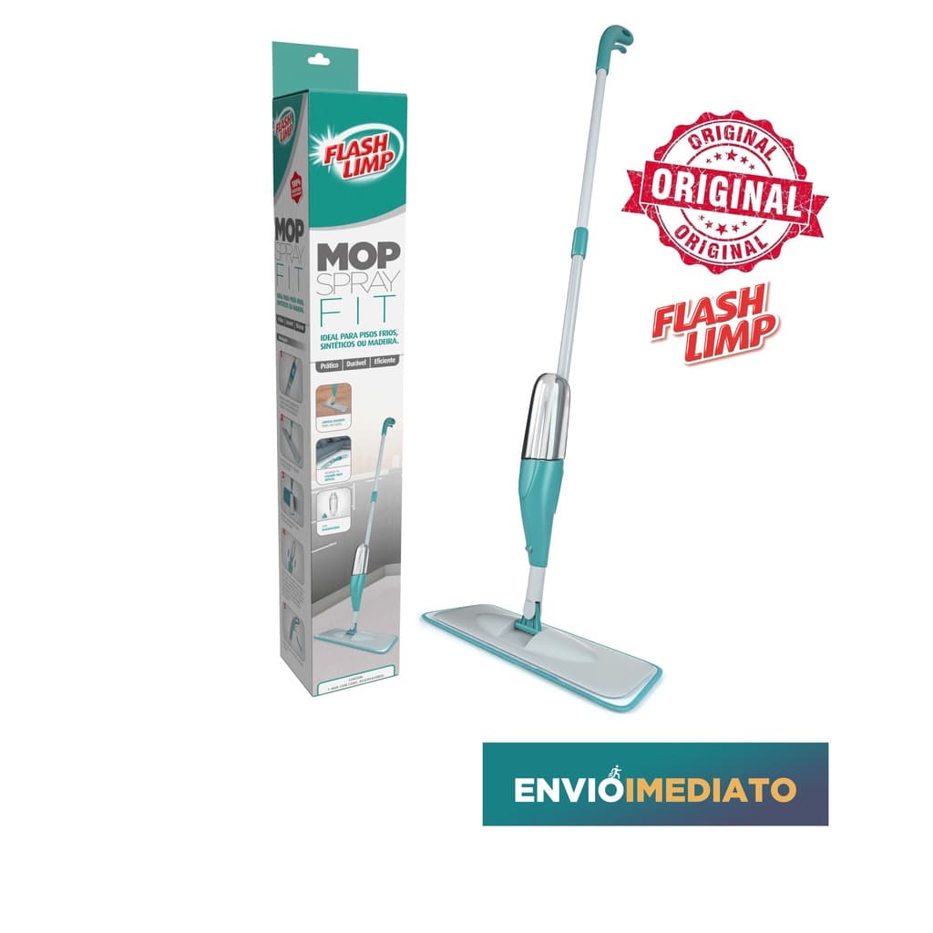 Vassoura Mop Spray Fit Flash Limp Rodo Mágico Original