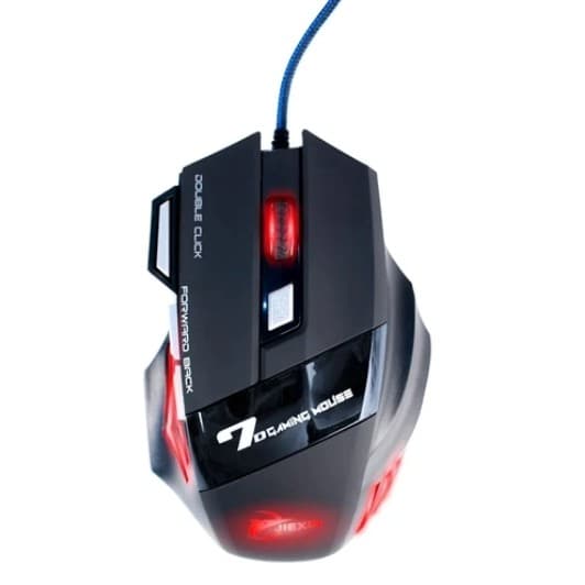 Mouse Gamer Laser X7 3200dpi Led Usb 7 Botões Profissional