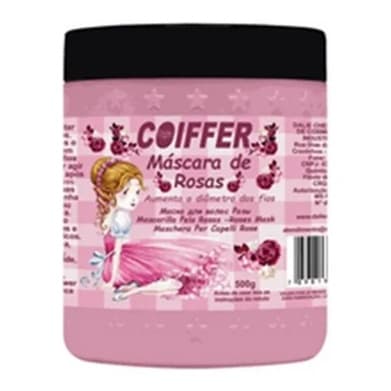 Coiffer Máscara De Rosas Coiffer 500g  Aumenta Diâmetro Fios
