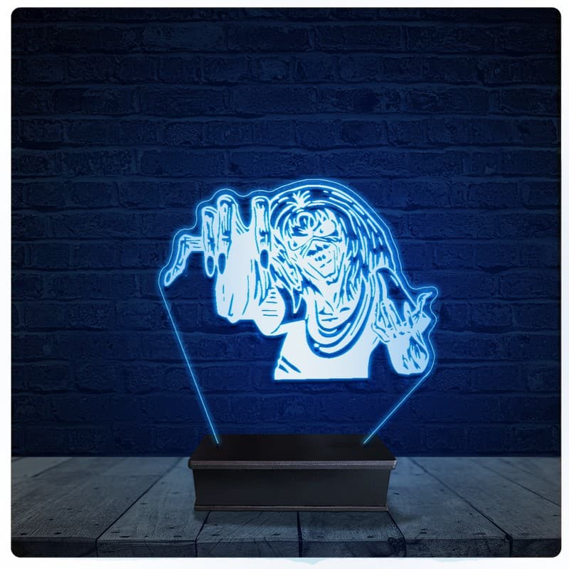 Luminária Led Acrilico Abajur - Eddie Iron Maiden 16