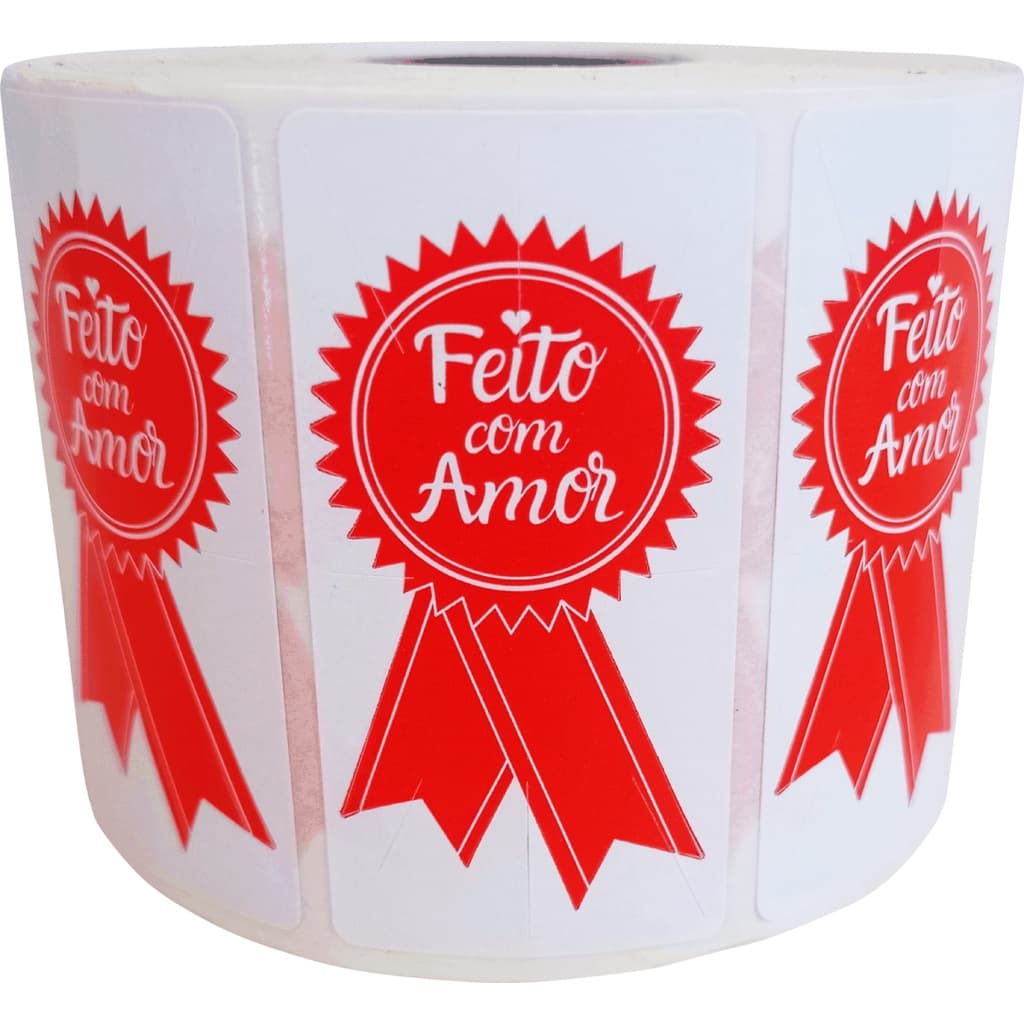 Lacre de Segurança Delivery 6x3 cm 2.000 Und. Feito com Amor - Ifood, 99 Food, Rappi