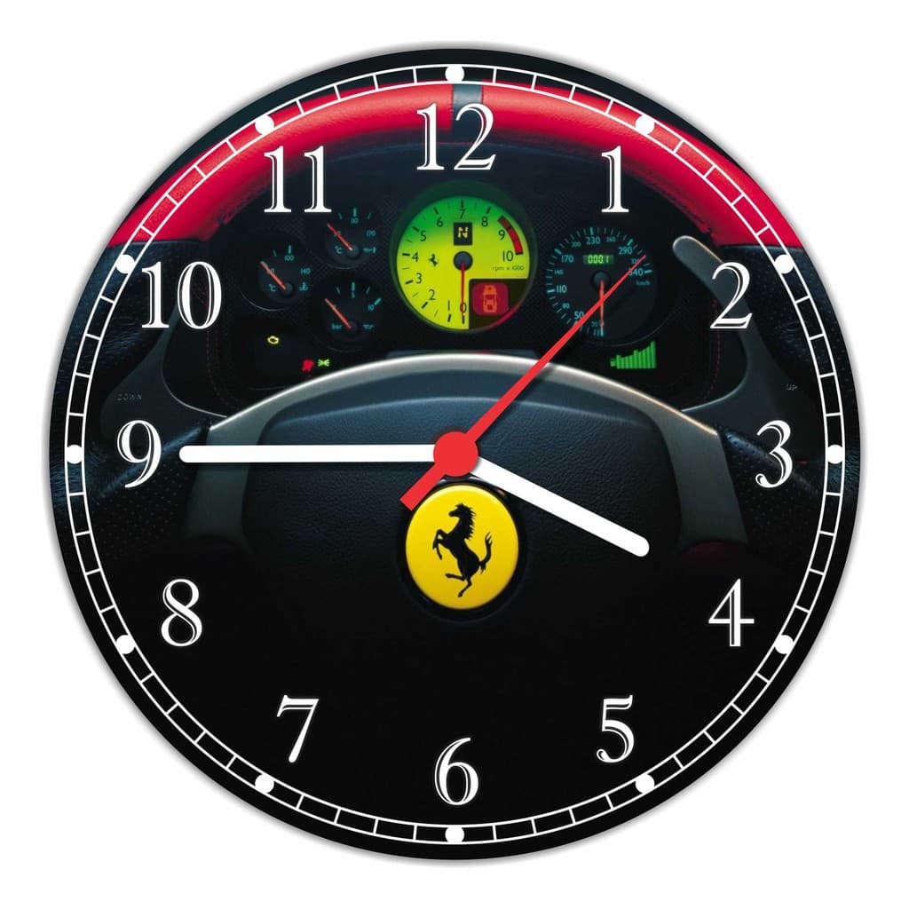 Relógio De Parede Carro Ferrari Salas Quartos Decorações Quartz T006