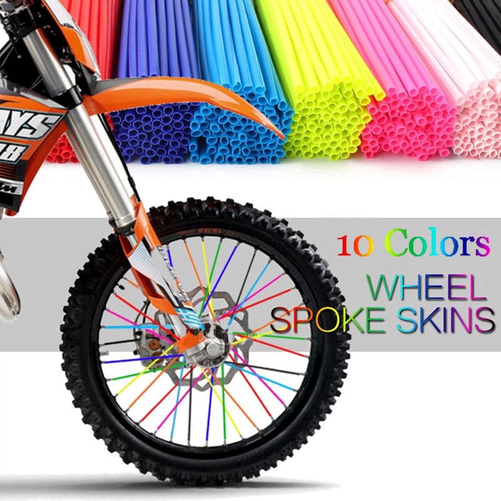 36 Pçs/set Bicicleta Motocicleta Decoração Da Sujeira Motocross Roda Falou Envolve Jantes Skins Protetor Cobre Moto
