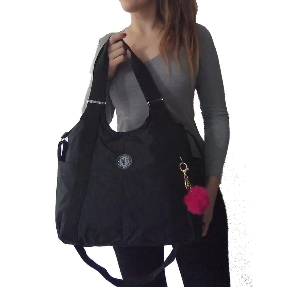 Bolsa Feminina Nylon Tactel Academia Trabalho Escolar Faculdade.