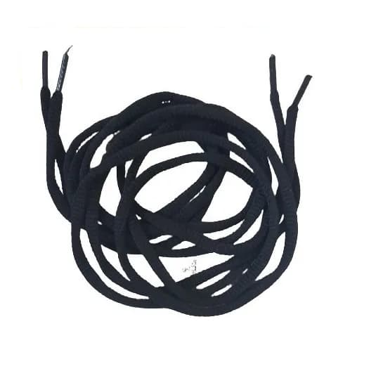 01 Par De Cadarço Redondo Para Tênis 0,5 Cm X 1,20cm - Preto