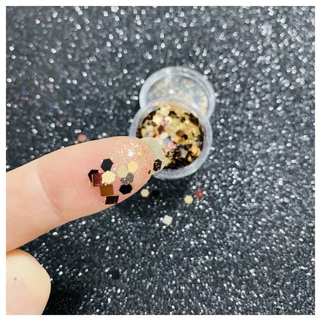 Glitter Colorido Cobre para Decoração de Unhas Ref.25