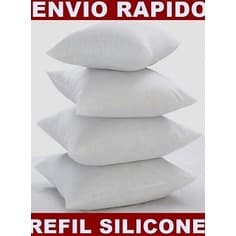 kits  refil de almofada 50x50 com 4 almofada 50x50 fibra siliconada