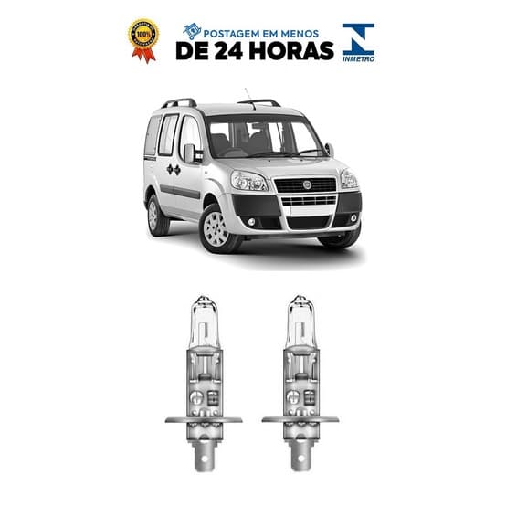 Par Lampada Farol de Milha Doblo 2003 a 2018 H1