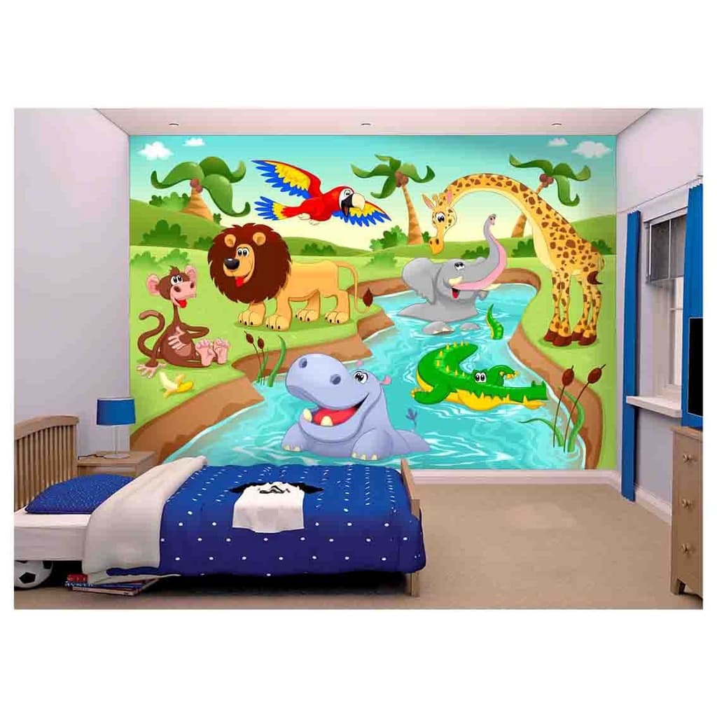 papel de parede Infantil safari animais Rio 6m² AZS78