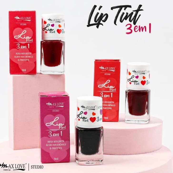 Lip Tint Batom Líquido Max Love 3 Em 1 - Batom Blush Sombra