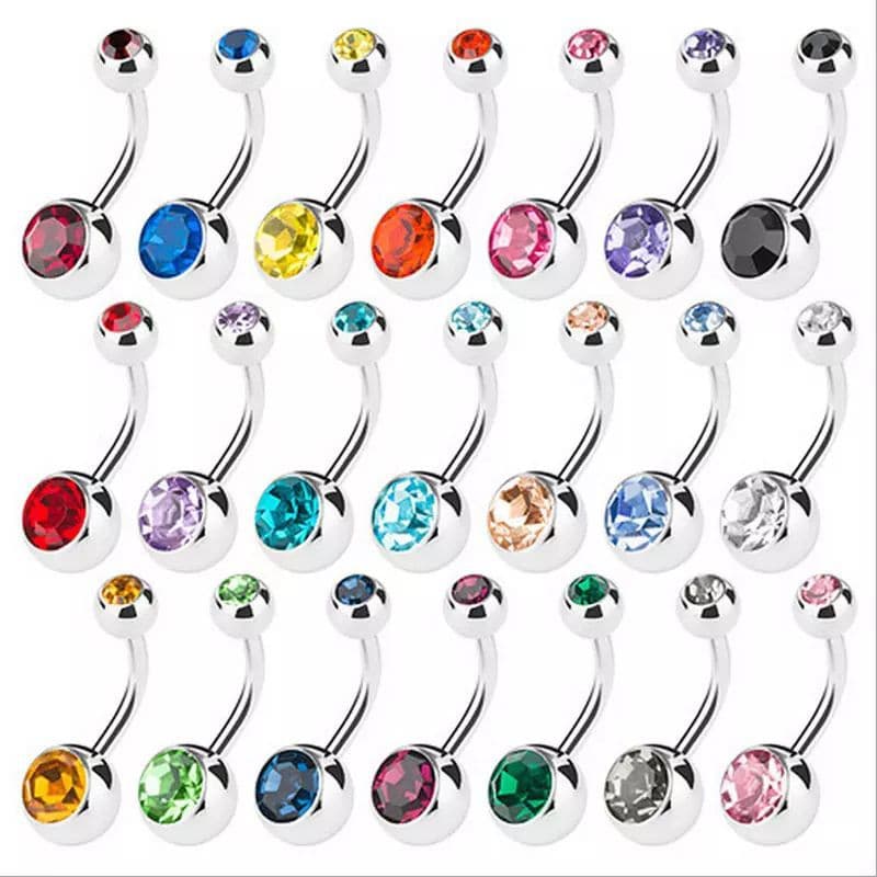01 piercing Umbigo Aço inoxidável