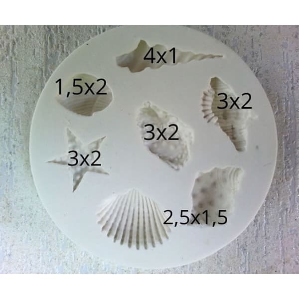 Molde de silicone 2607 biscuit e confeitaria Fundo do Mar