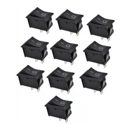 Kit 10 Peças - Chave Gangorra 2 Posições - Kcd1-101  Preto Daier