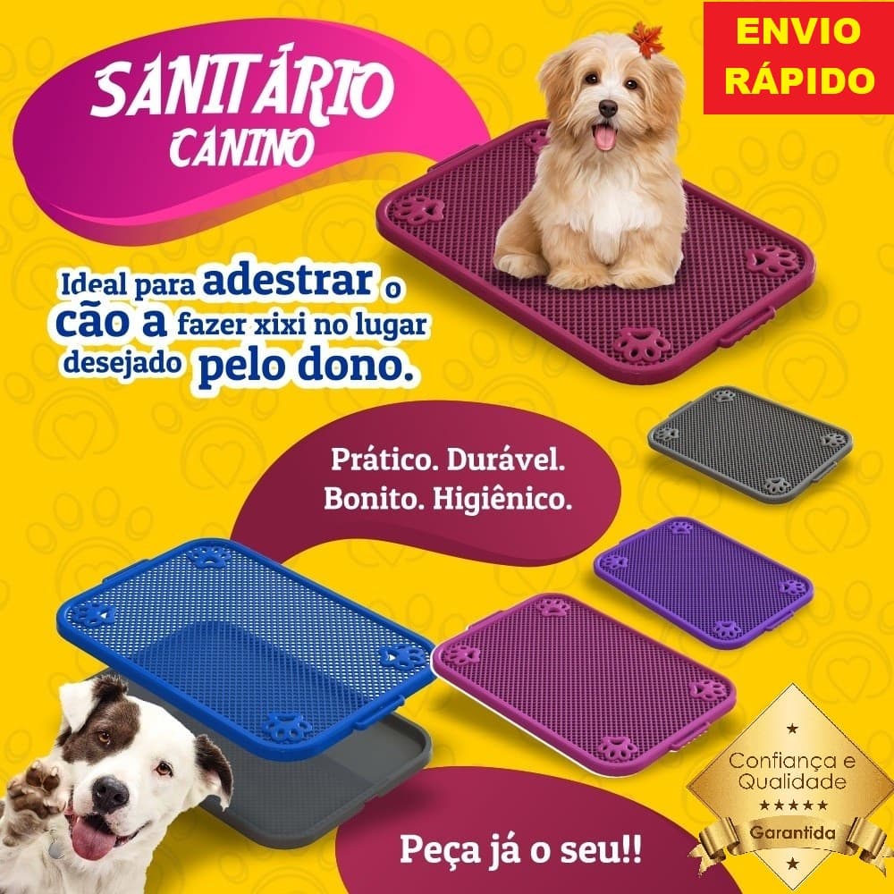 Sanitário Canino Tapete Higiênico Lavável Para Cachorros Xixi Fácil(Premium)