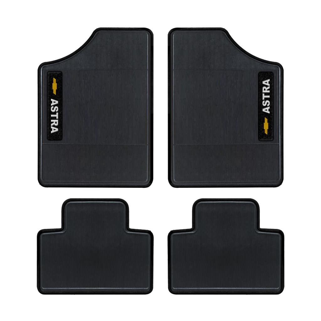 Kit Com 4 Tapetes De Carro Astra 1994 Ao 2011 Borracha Preta Grossa Bordado Personalizado Em Couro