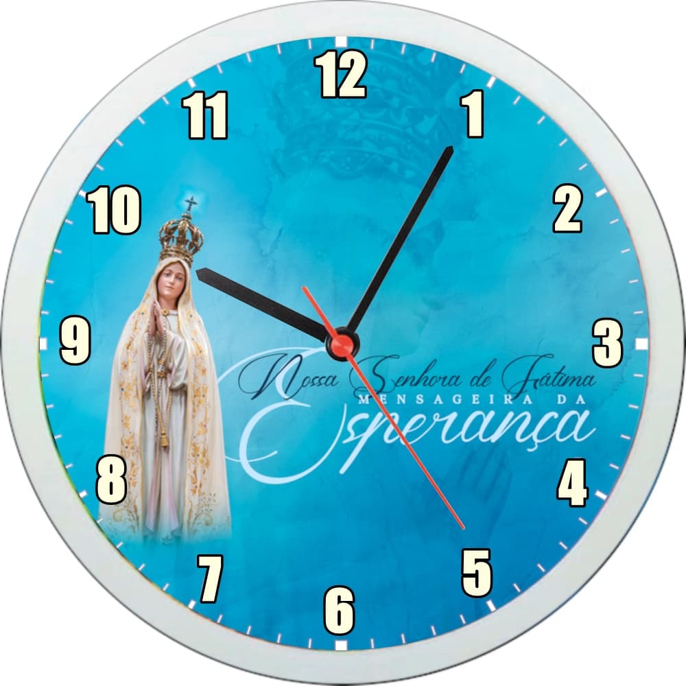 Relógio de parede Católico nossa senhora de fátima