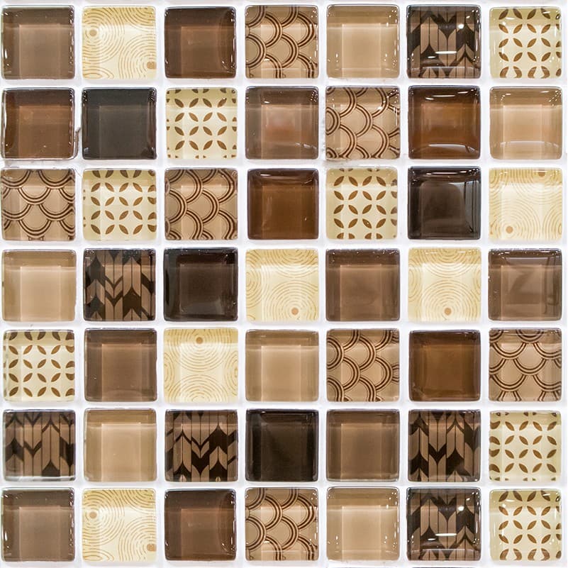 Papel de Parede Pastilhas em Tons Diversos de Marrom Cozinha Banheiro Lavanderia