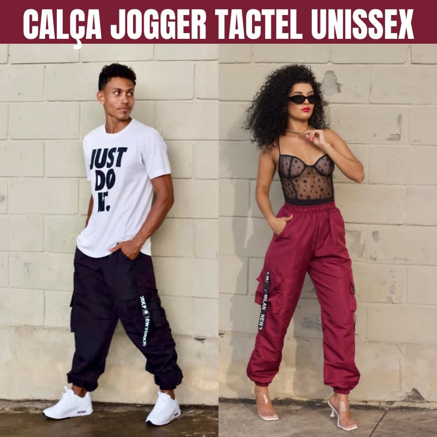 Calça Feminina Jogger Calça Masculina Jogger Calça Tactel Unissex Calça Cargo Calça Estilo Hip Hop