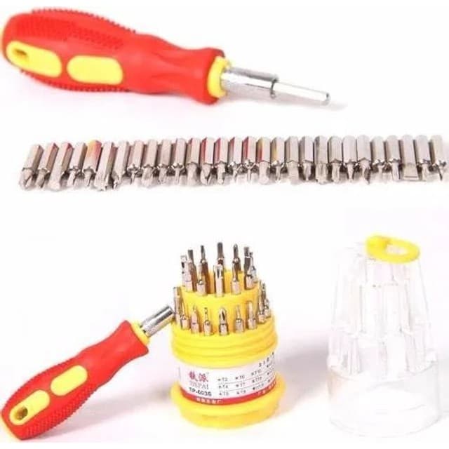 Kit Jogo Chave Fenda Phillips Torx Estojo Precisão 31 Em 1